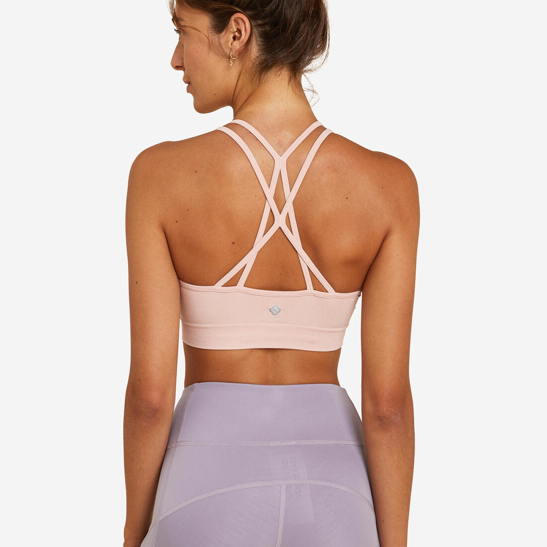 Brassière bretelles croisées maintien léger Femme – rose