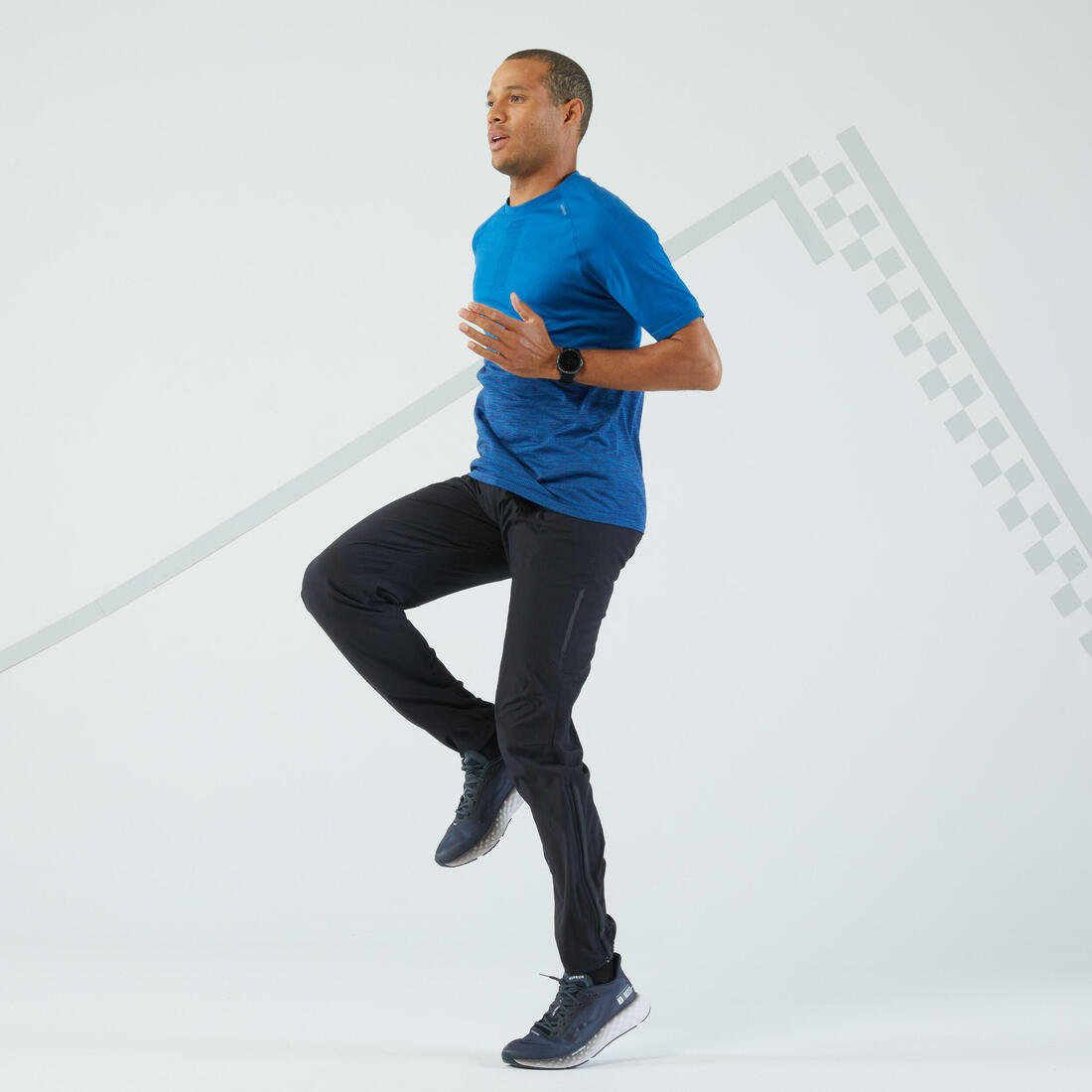 Pantalon de running léger homme - Kiprun run 500 light noir