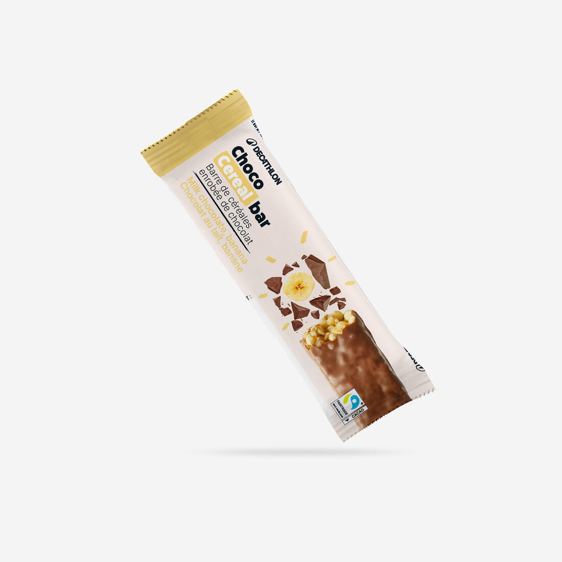 Barre de céréales banane enrobée chocolat au lait x1