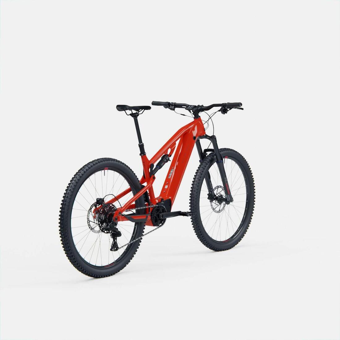 Vélo VTT électrique tout suspendu 29" - E-EXPL 520 S Rouge vif