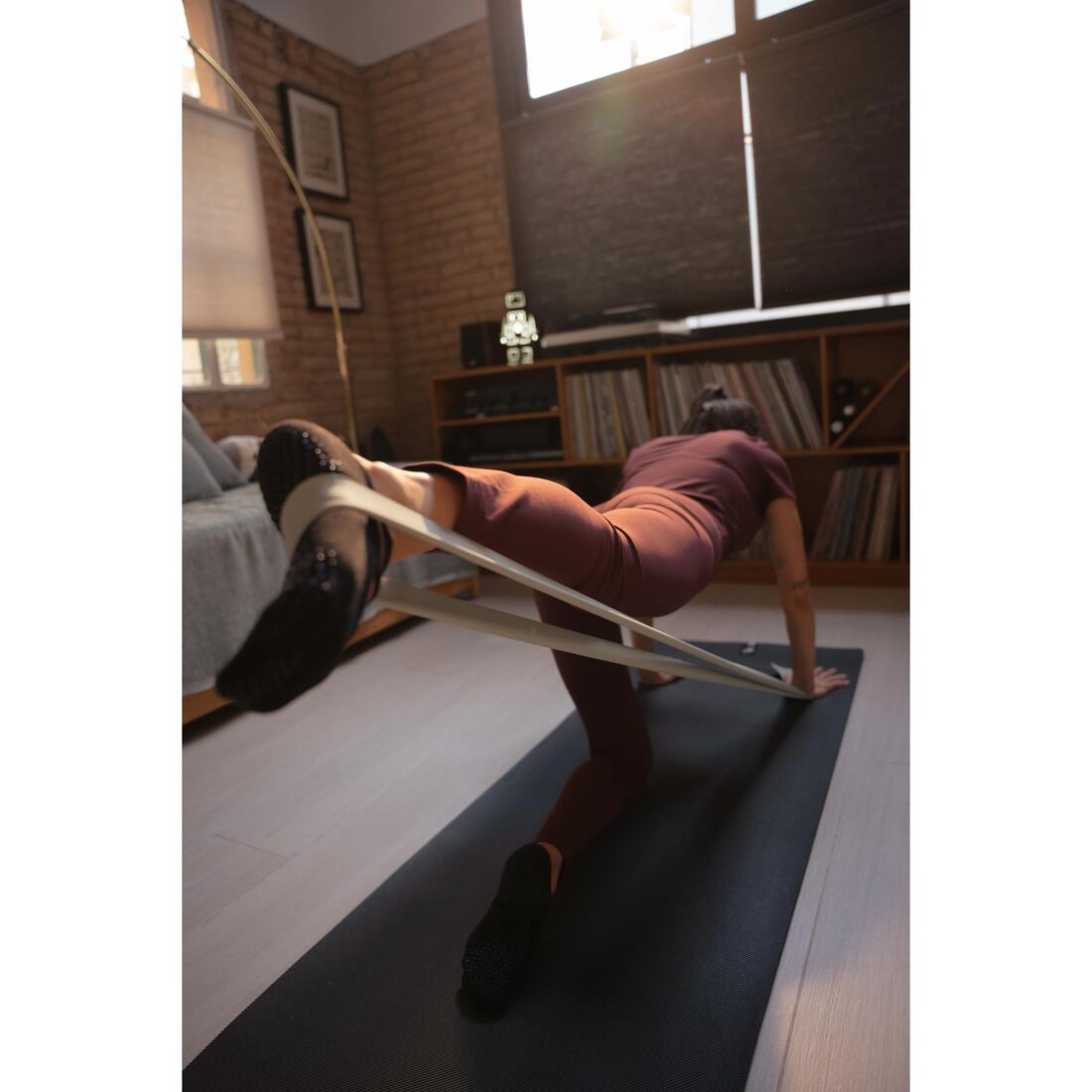 Bande élastique de Pilates résistance moyenne 3kg, vert sauge