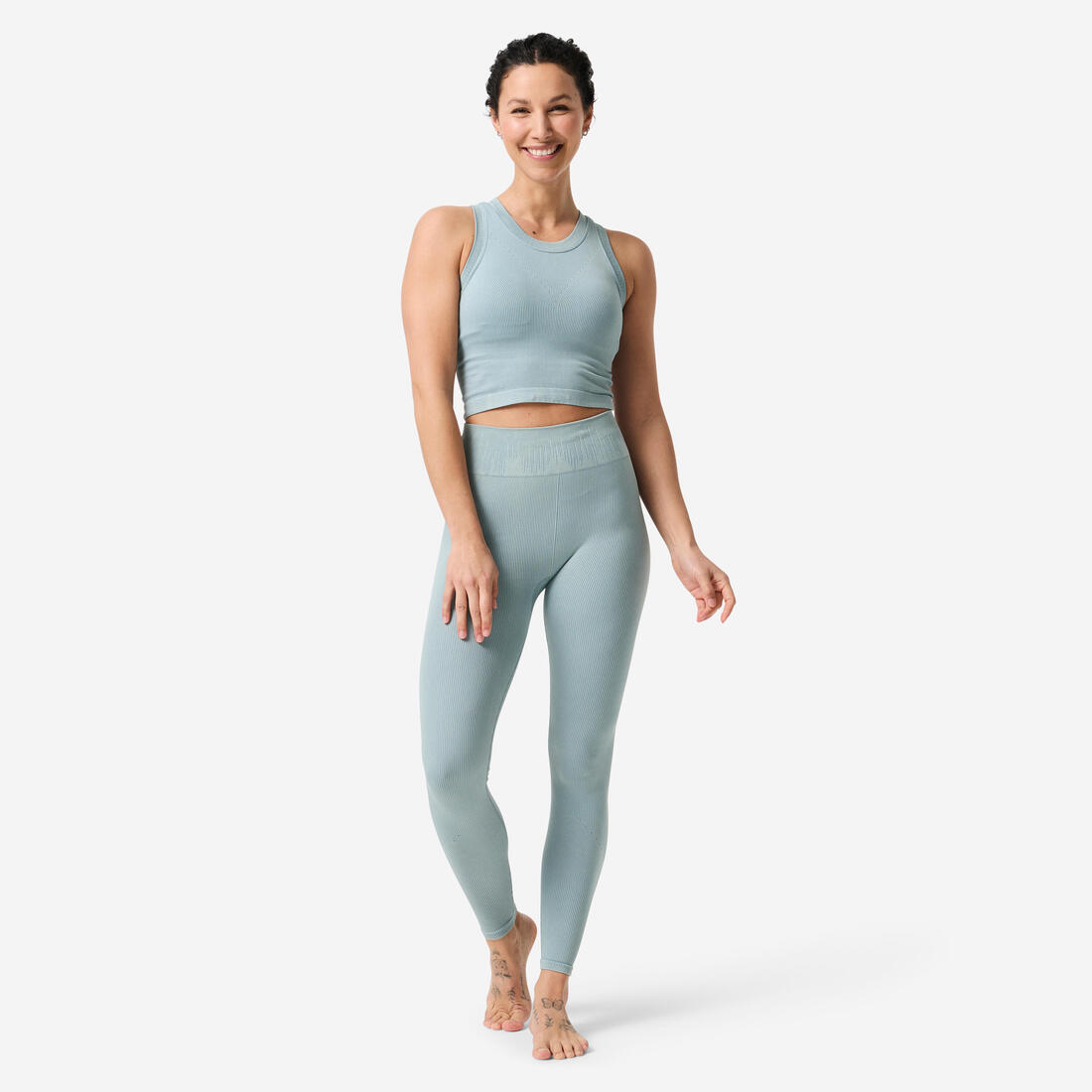 Legging de yoga et pilates sans couture et extensible femme