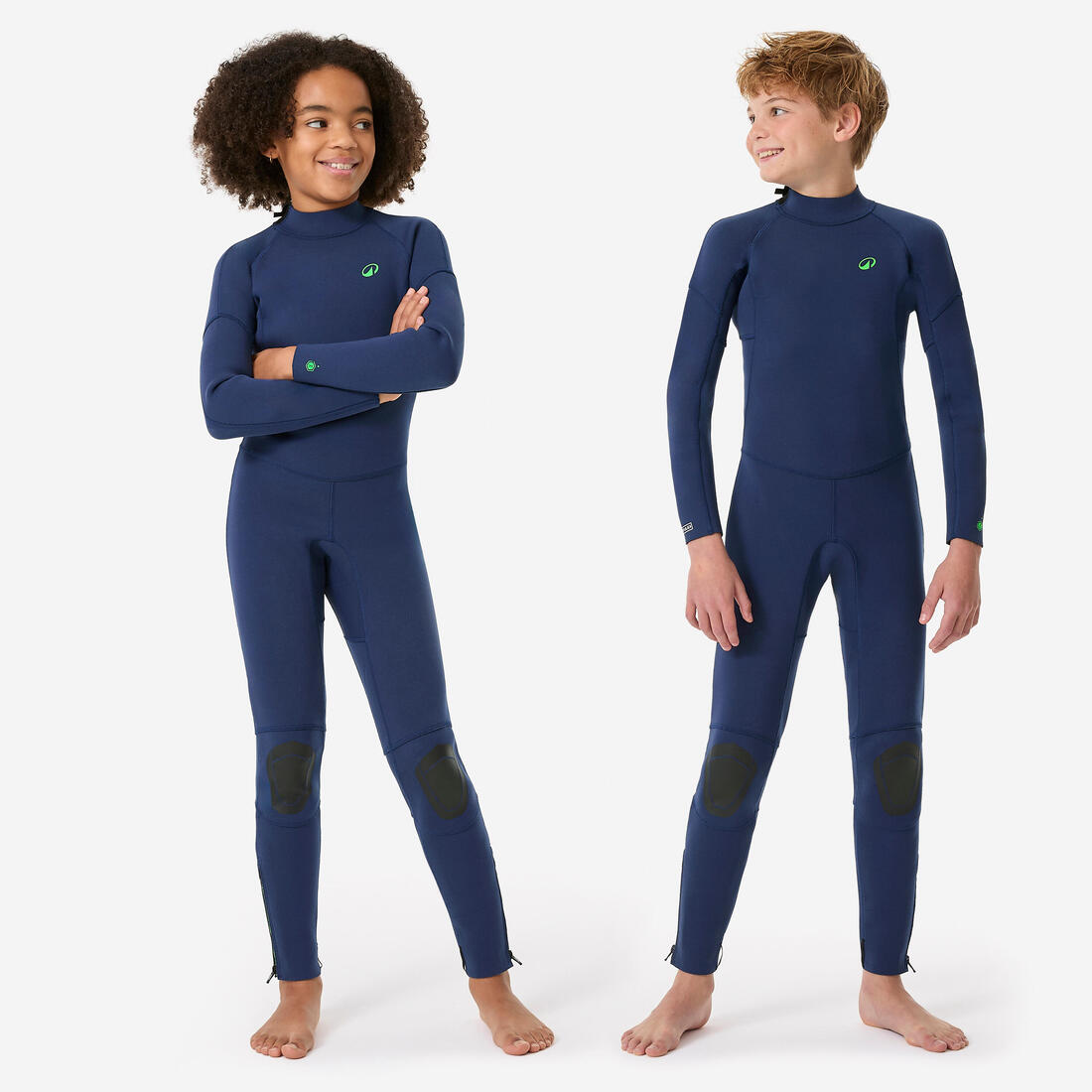 Combinaison intégrale surf caoutchouc naturel 2/2 mm yulex enfant, 100 bleu