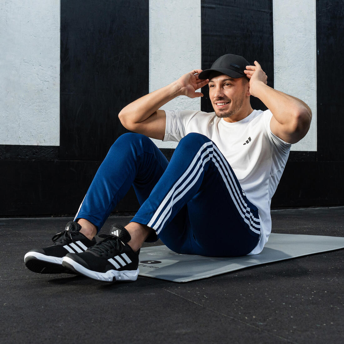 T-SHIRT DE FITNESS CARDIO ADIDAS HOMME BLANC