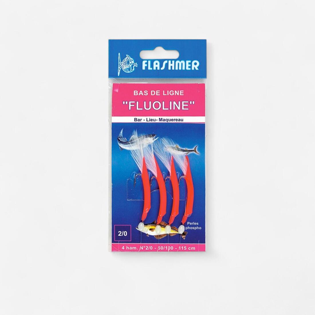 Bas de ligne Fluoline 4 hameçons N°2/0 pêche en mer