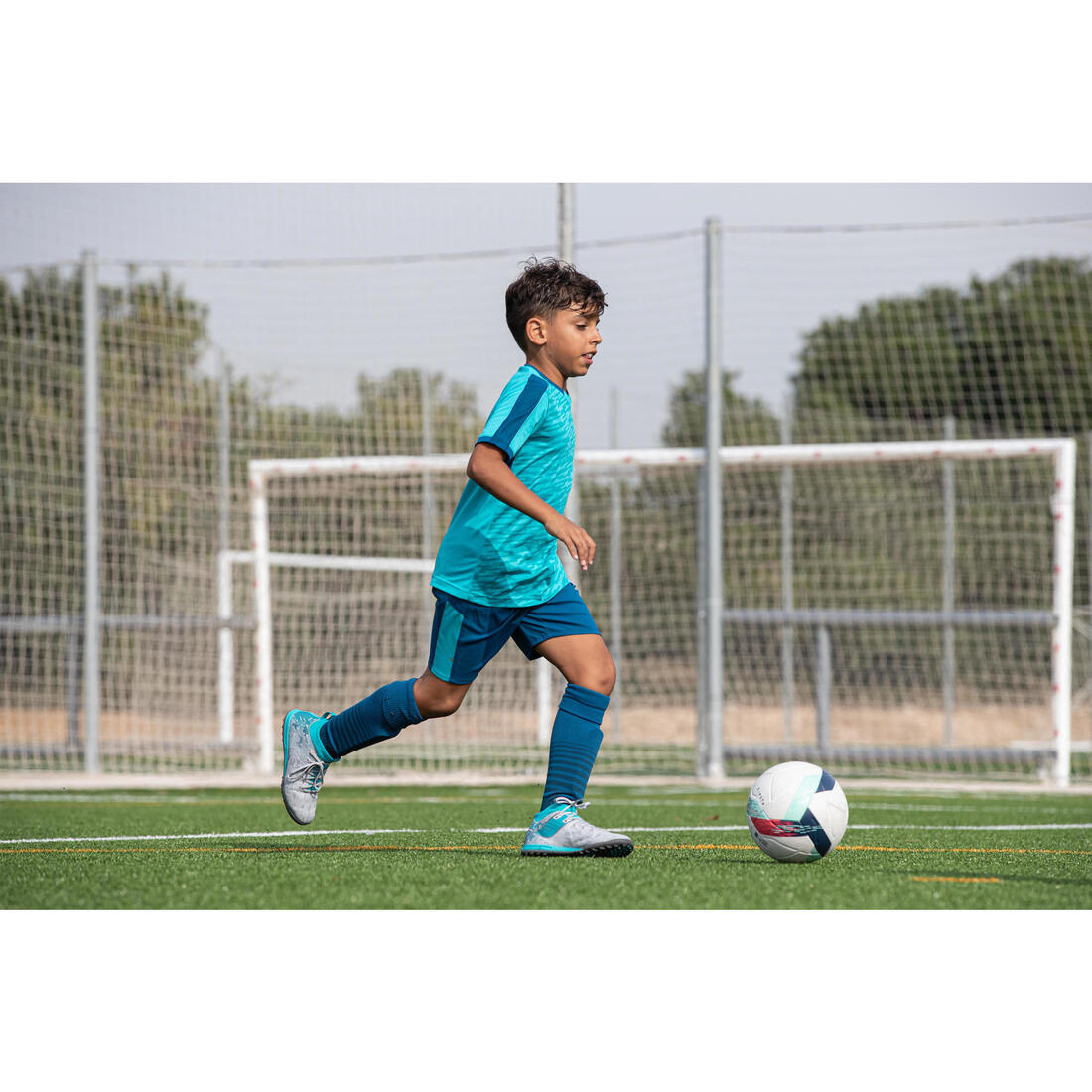 Chaussettes de football rayée enfant viralto club jr marine