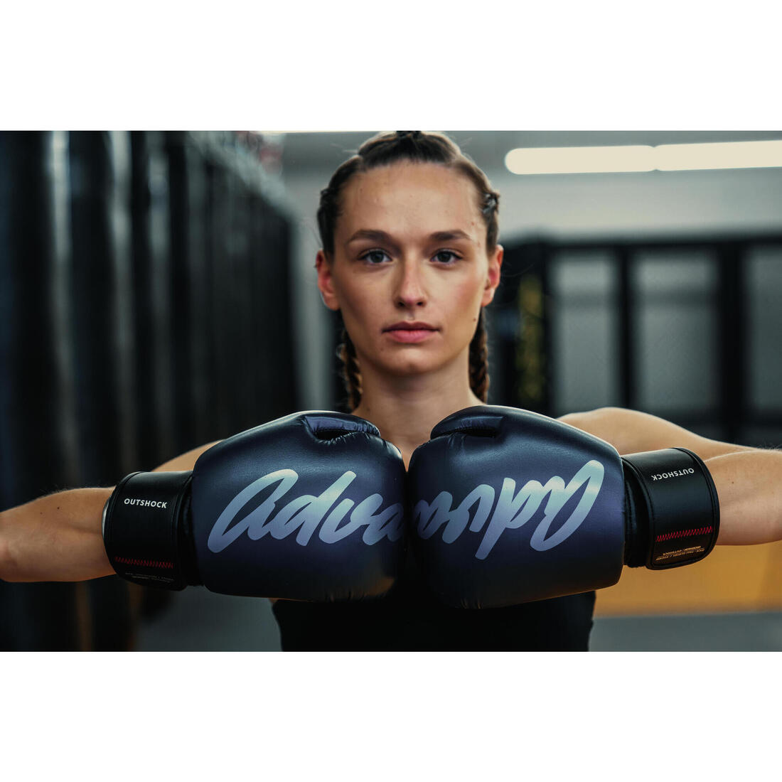 Gants de kick-boxing et muay-thaï, bleu