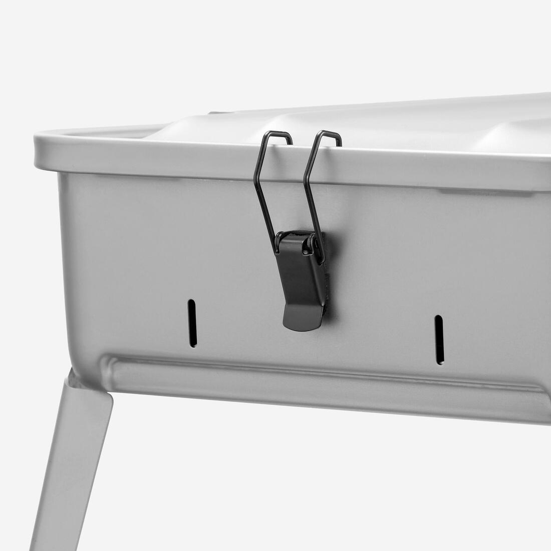 Barbecue portable XL de camping pour 4-8 personnes, à bois, charbon et briquette