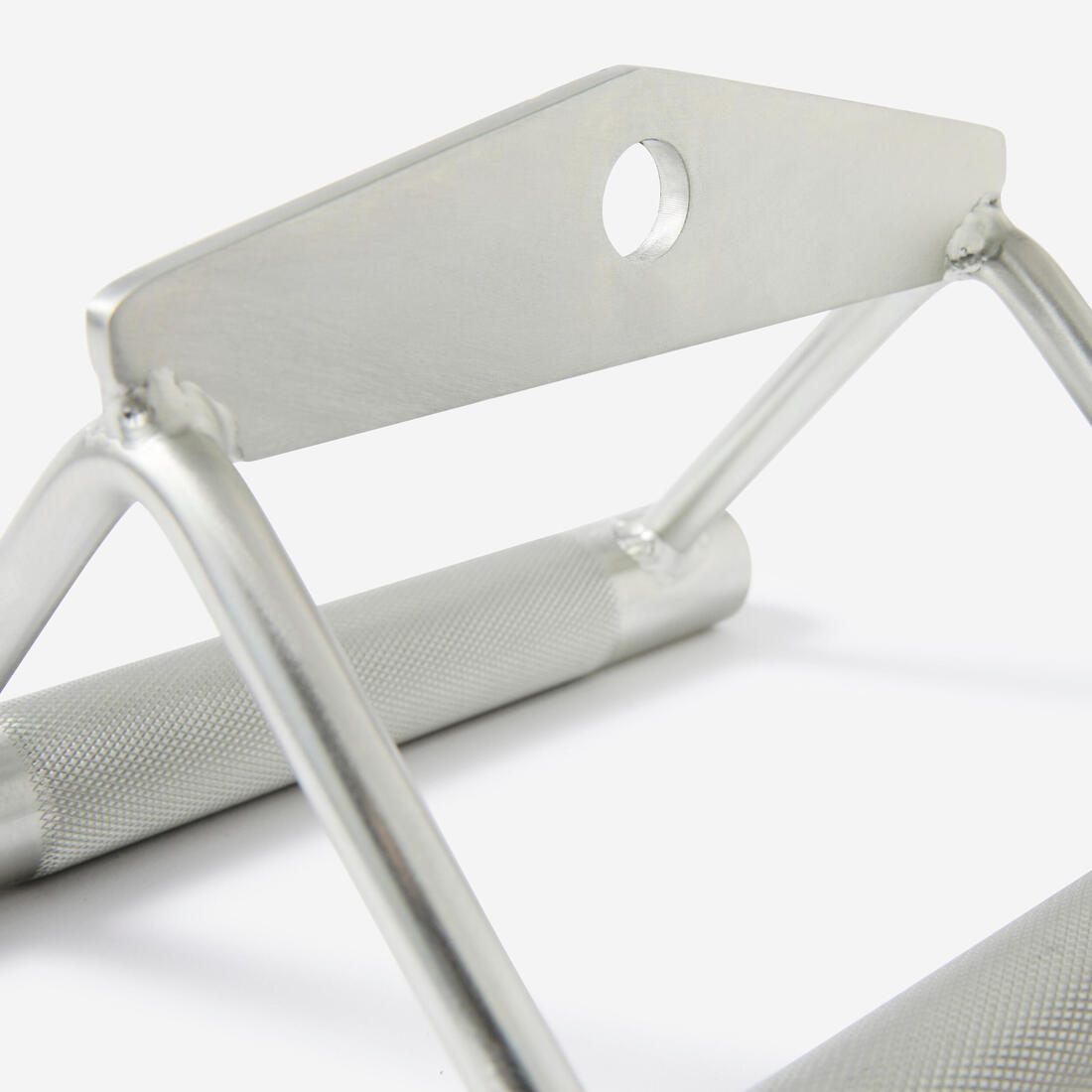 Triangle de tirage, musculation, revêtement métal avec stries