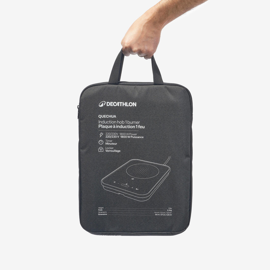 Réchaud électrique 500 de camping 1800W à induction, plaque de cuisson