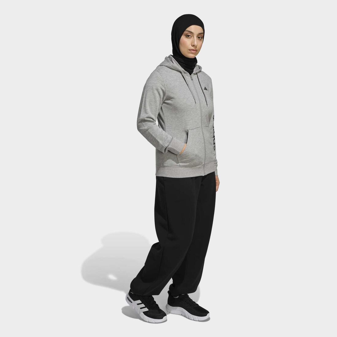 Sweat à capuche zippé de fitness femme