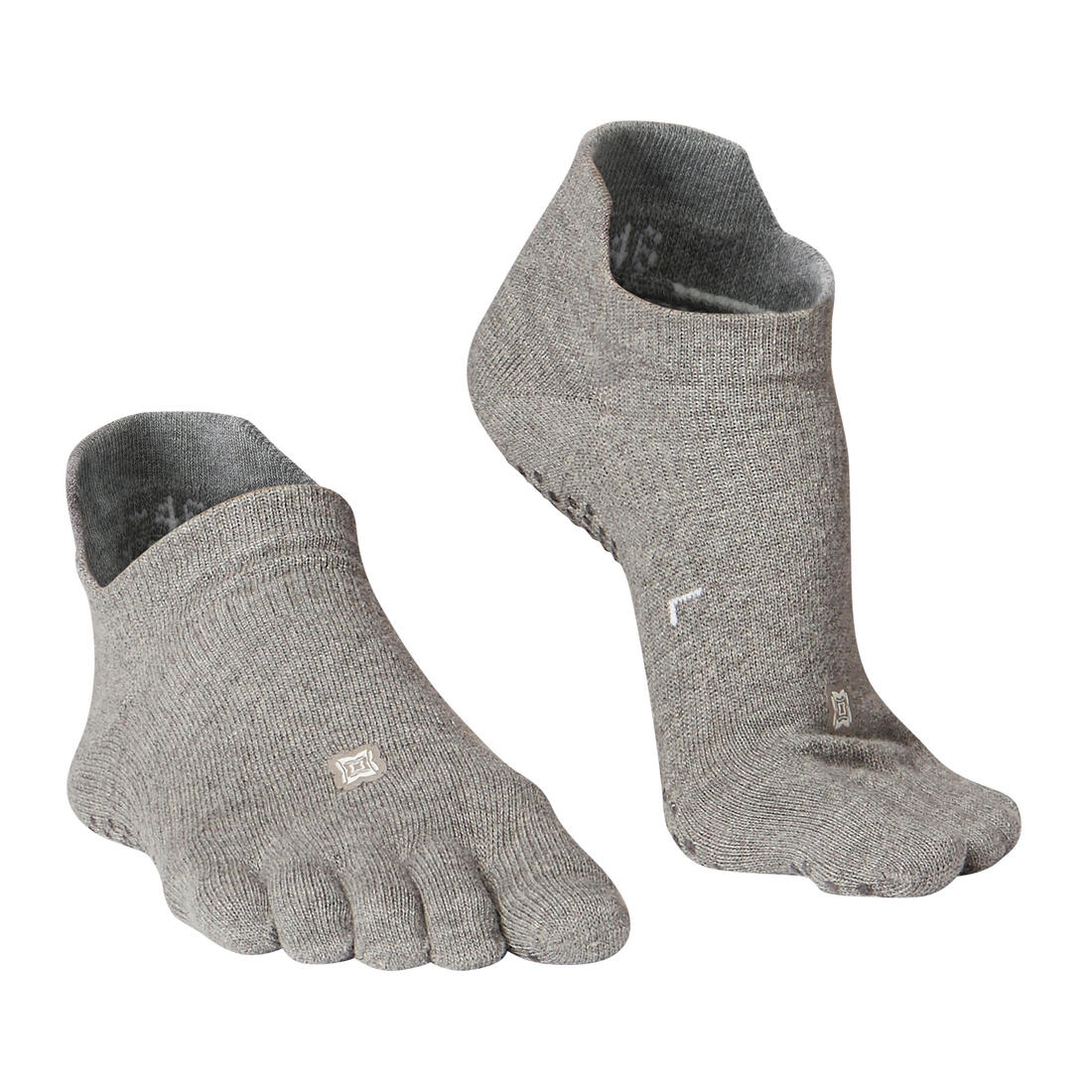 CHAUSSETTES YOGA 5 DOIGTS ANTIDERAPANTES GRIS CHINE
