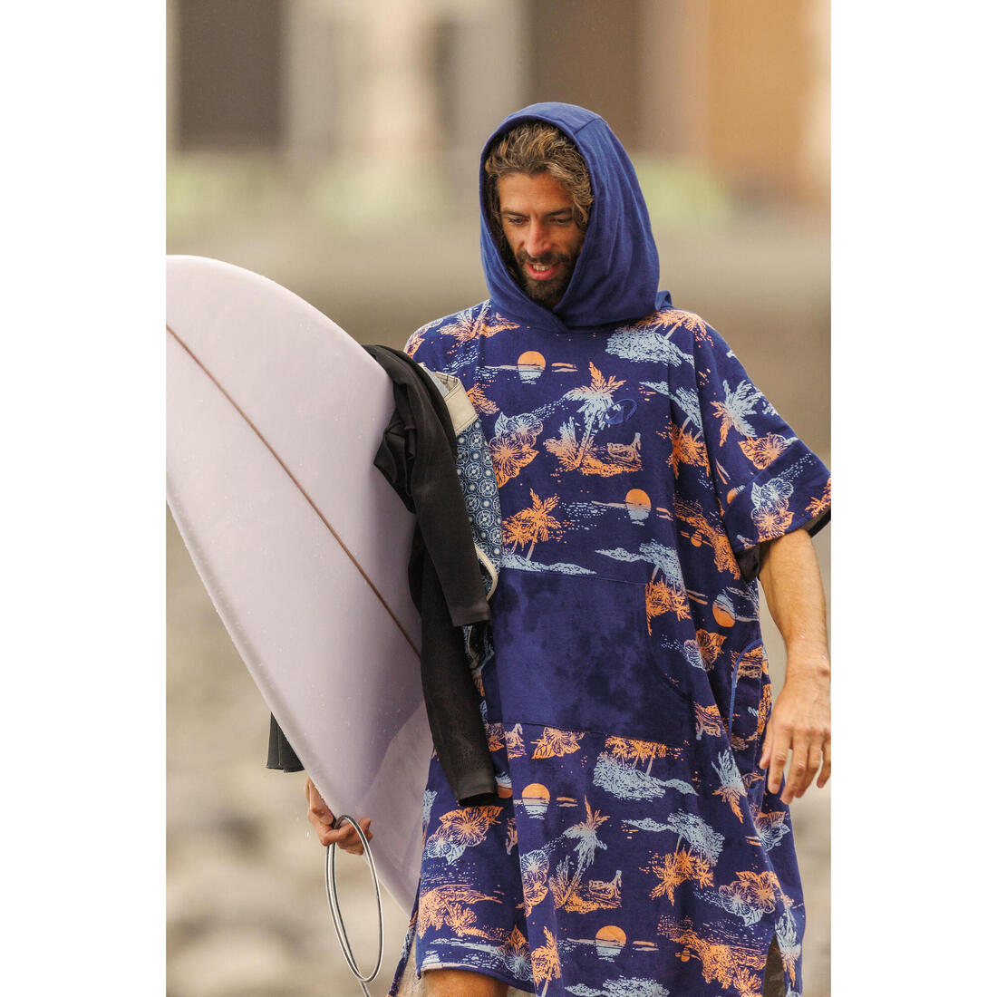 Poncho de plage surf adulte à partir de 150 cm, 500 Sunset