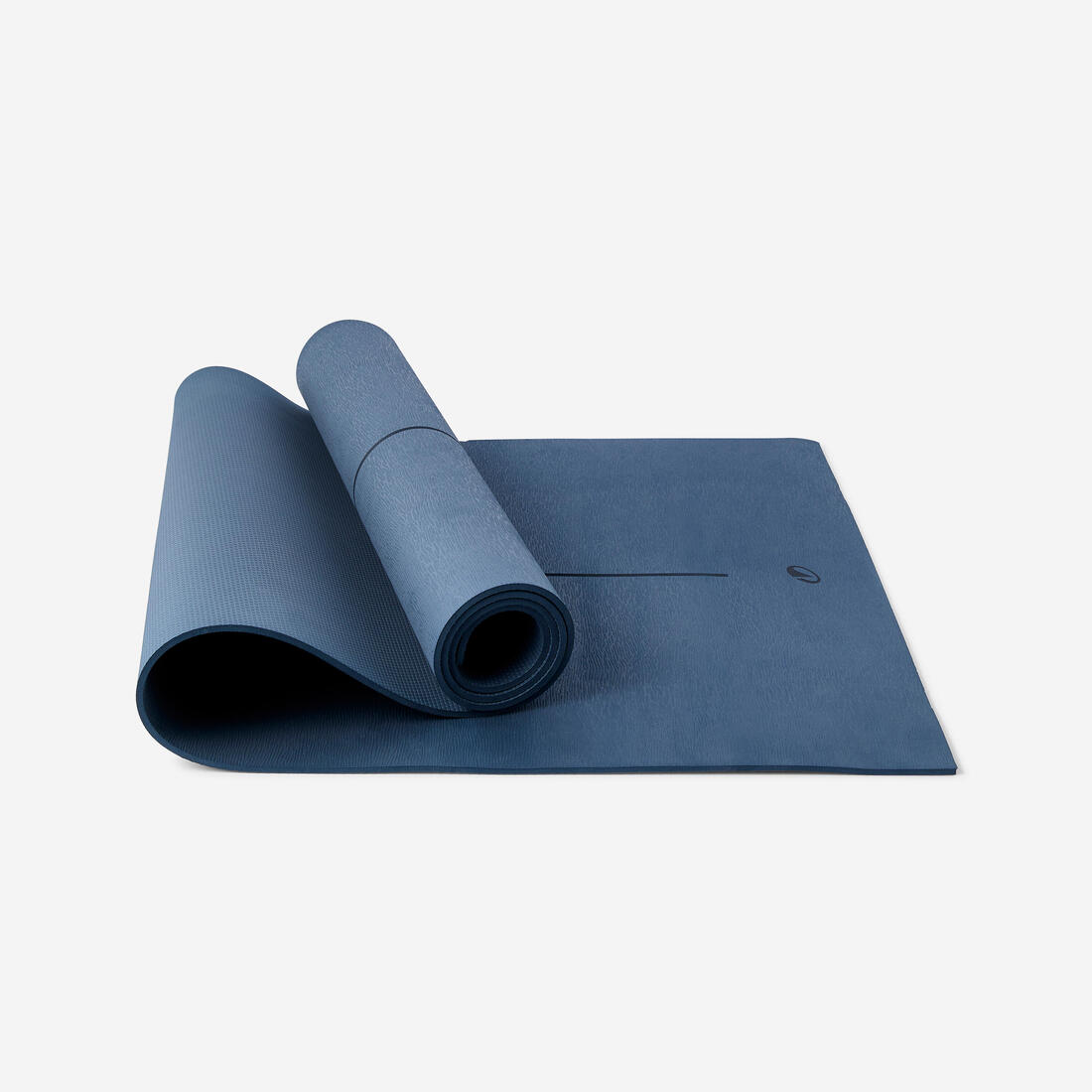 Tapis de yoga débutant adhérence et confort 5mm, bleu foncé