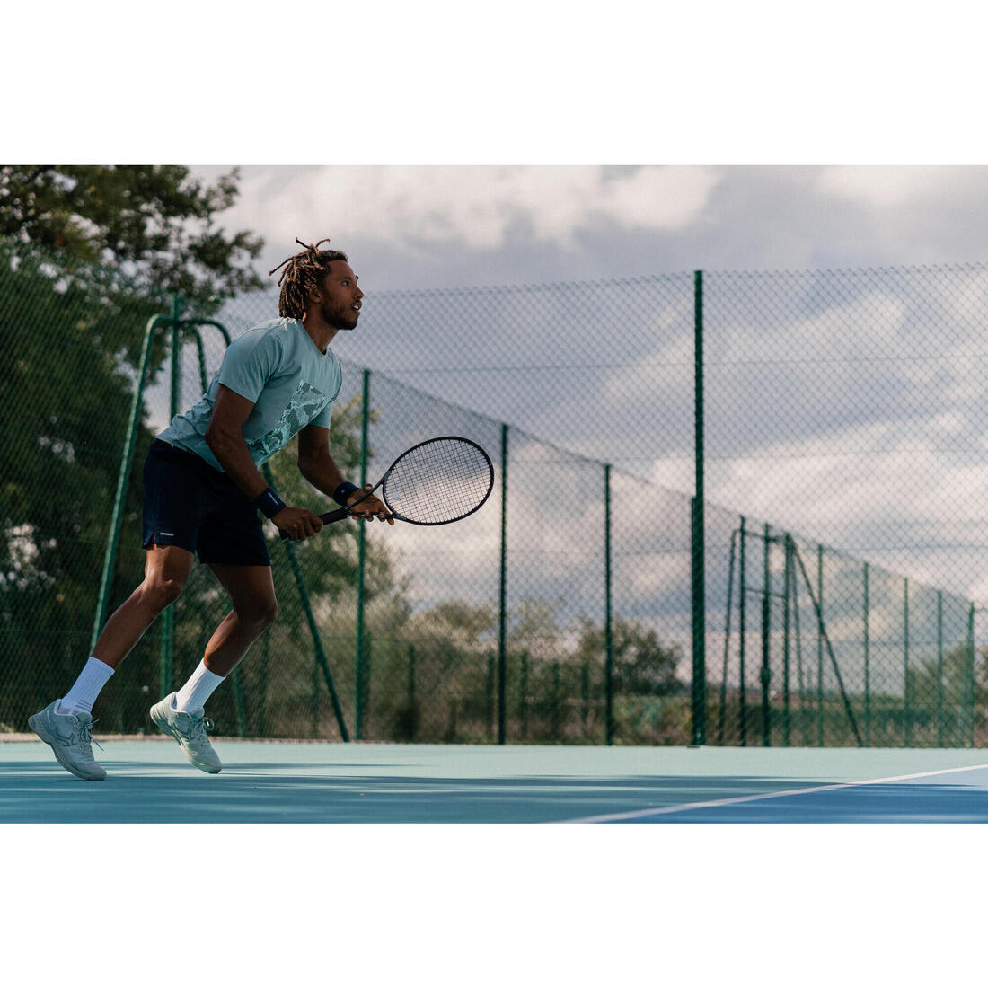 T-shirt de tennis homme - tts soft blanc cassé
