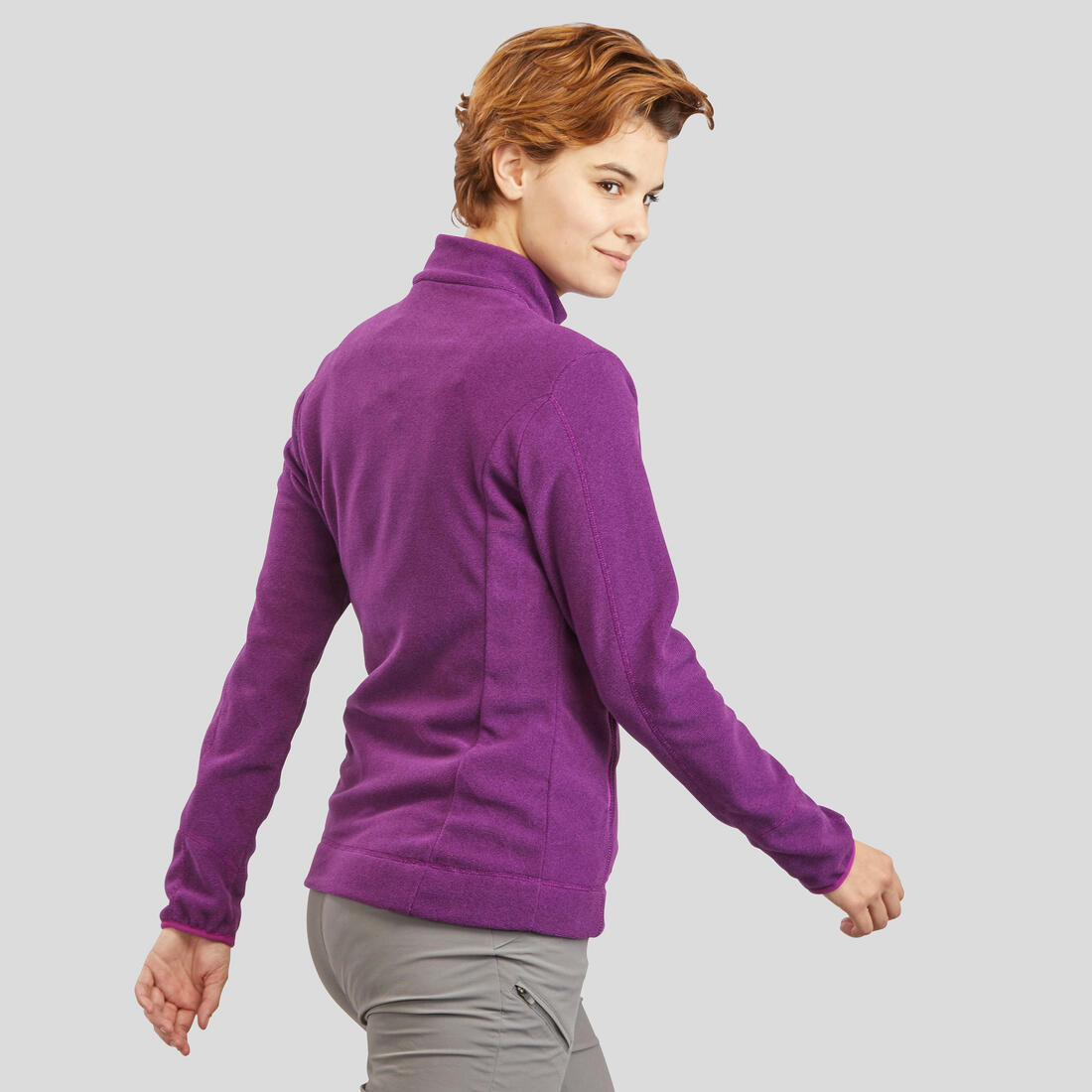 Polaire de randonnée montagne femme, MH100 full zip