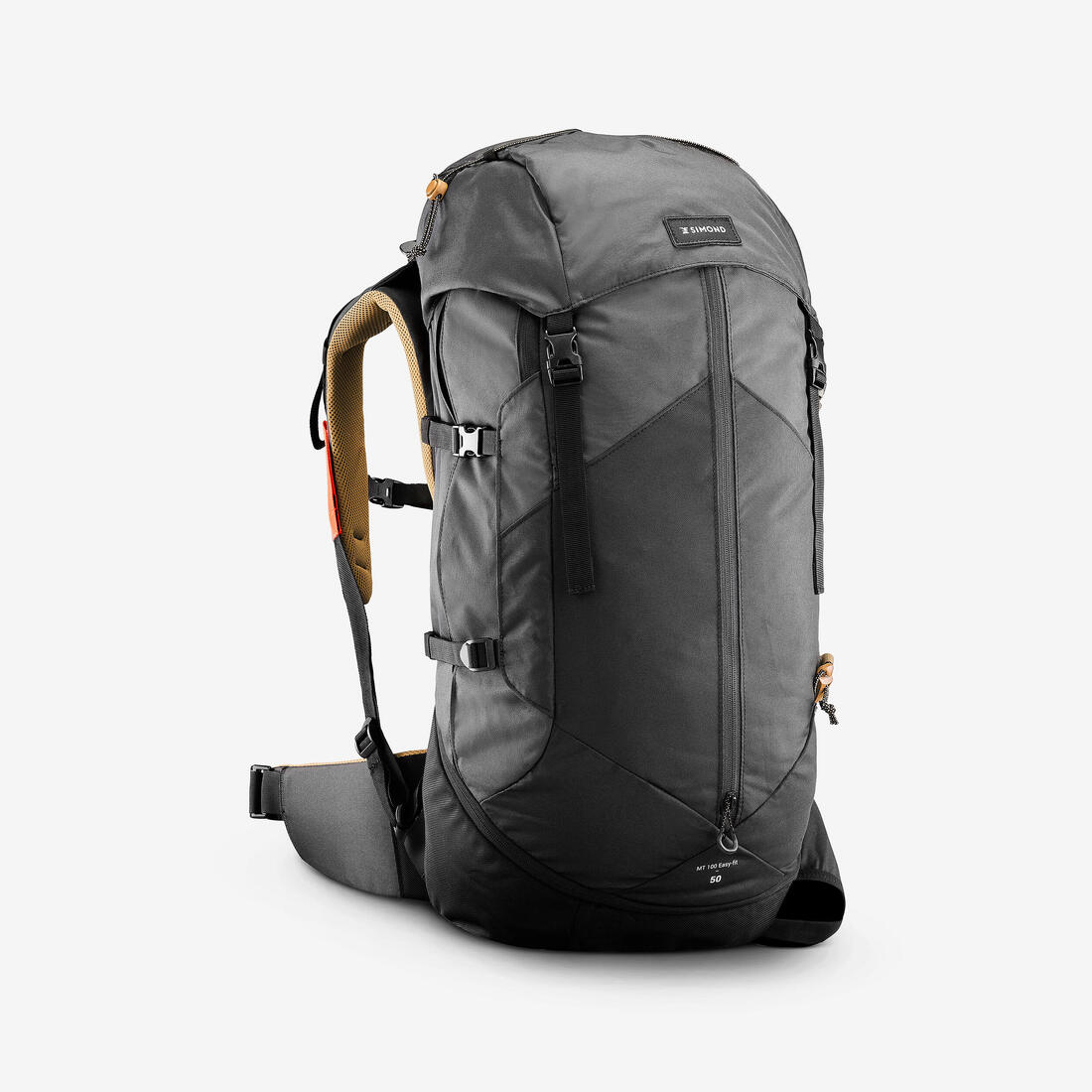 Sac à dos de trekking homme 50 l - mt100 easyfit