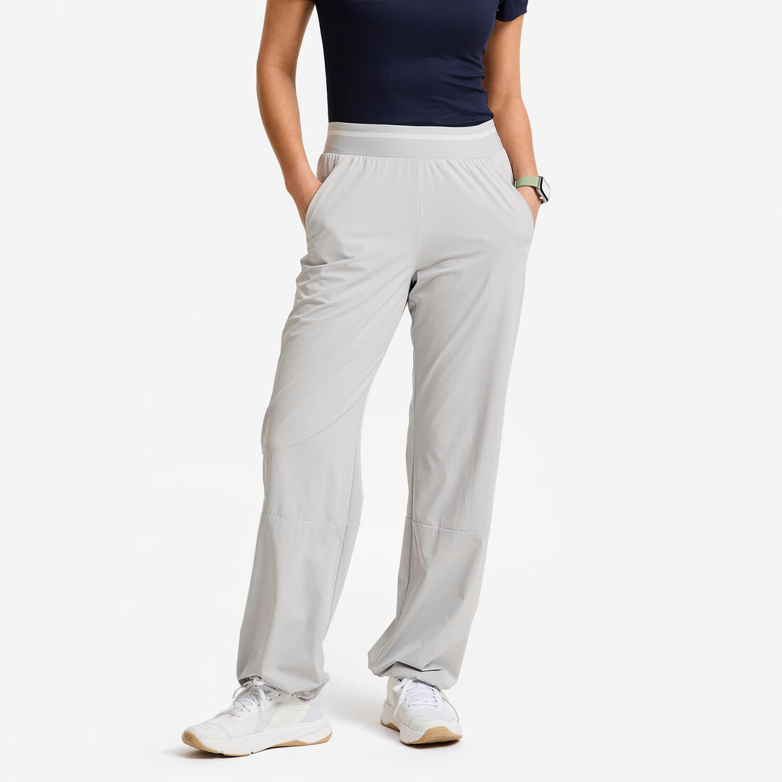 Pantalon oversize femme, gris