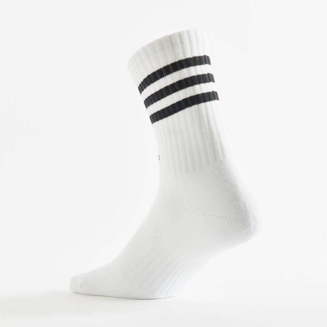 CHAUSSETTES DE SPORT HAUTES ADIDAS STRIPES NOIR BLANC LOT DE 4