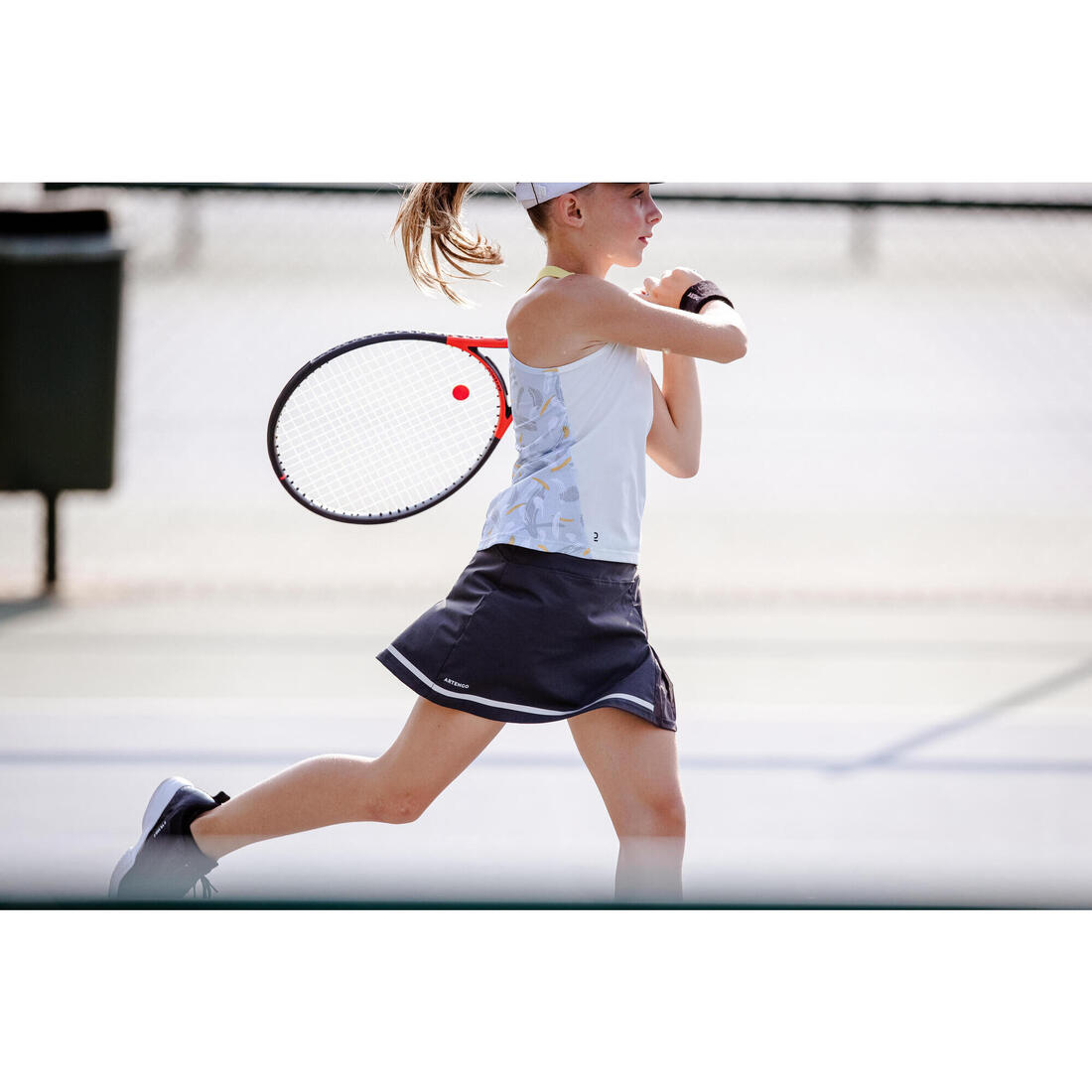 JUPE TENNIS FILLE 900 BLANCHE
