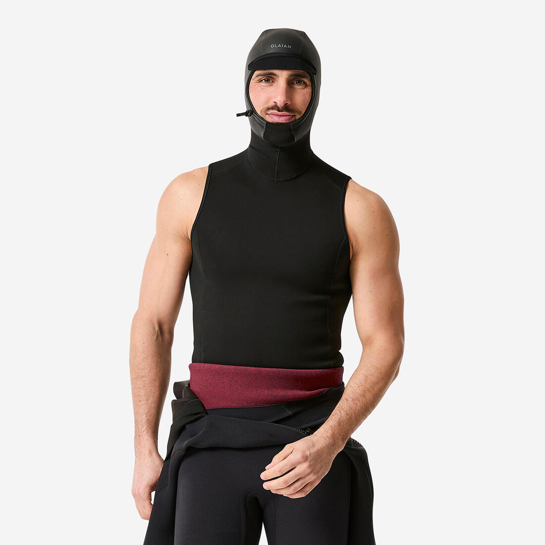 Top néoprène 1 mm avec cagoule surf 2 mm intégrée