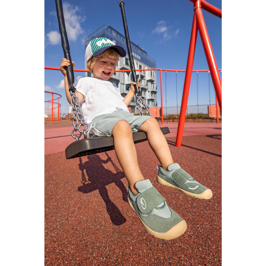 Casquette multisport ajustable bébé mixte, Rose blanc terracotta