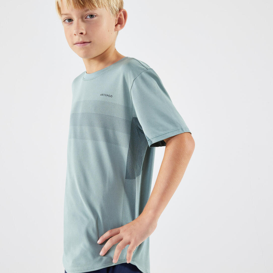 T-shirt de tennis Junior - T-shirt Light bleu foncé