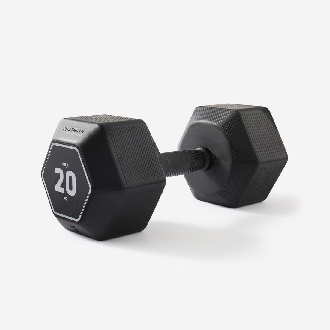 Haltères de cross training et musculation 20 kg - dumbbell hexagonale noire