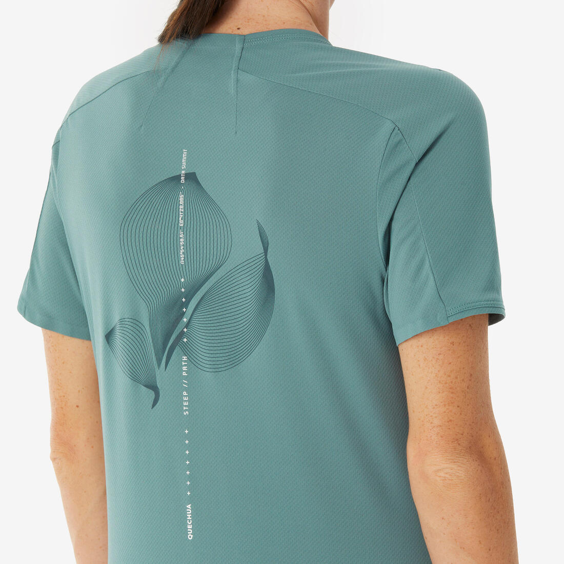 T-shirt de randonnée manches courtes femme, MH500