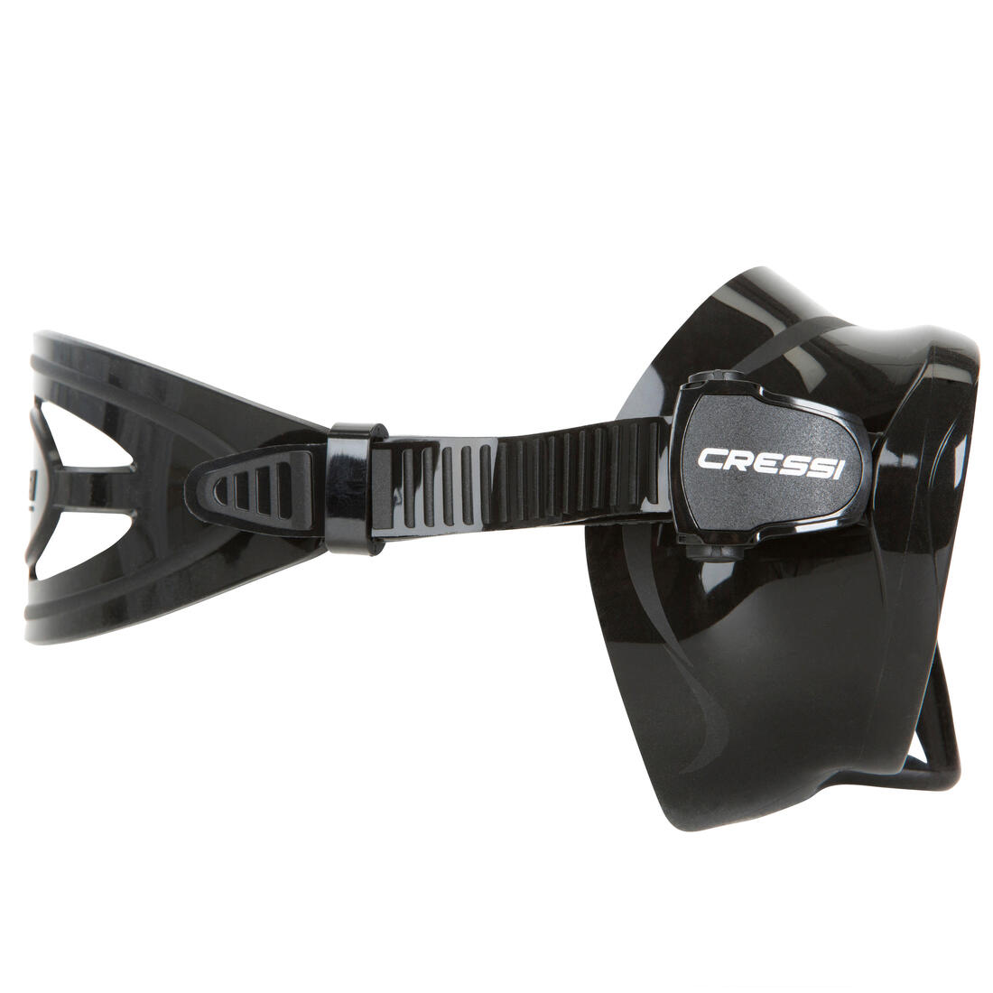 Masque plongée sans cerclage avec surmoulage, Frameless F1 noir
