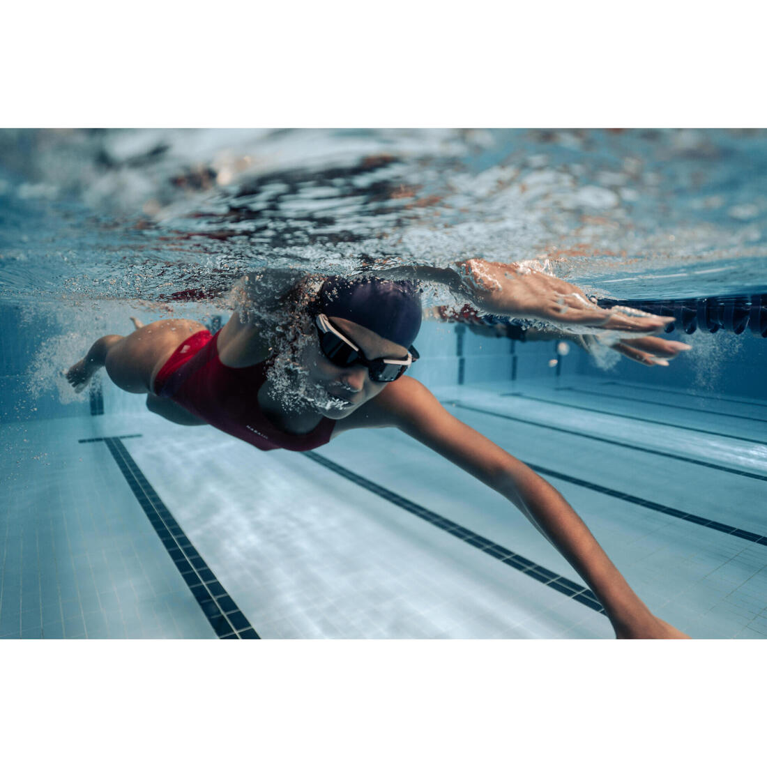 Maillot de bain 1 pièce natation entraînement femme, Kamyleon geol