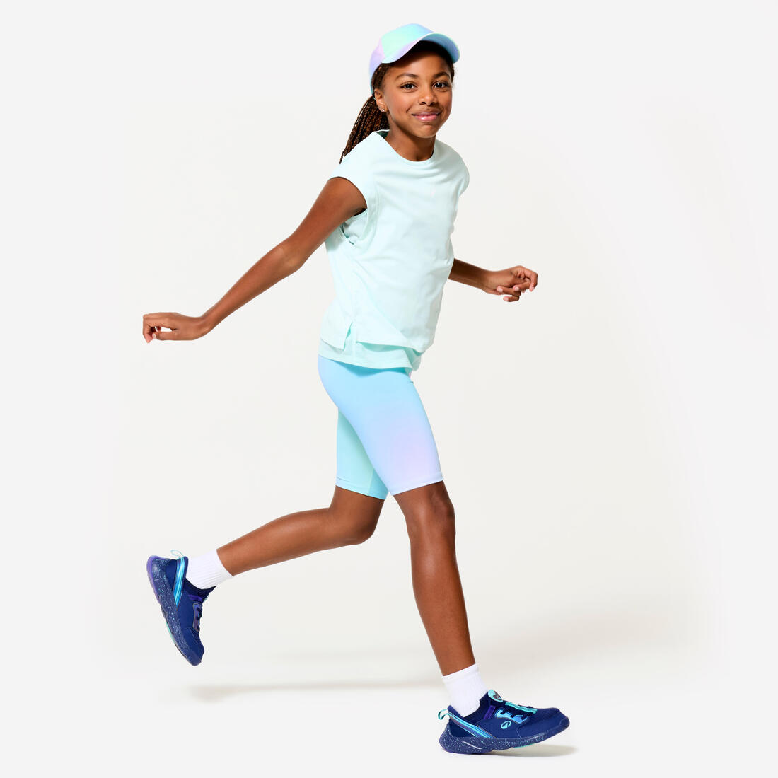 Cycliste multisport extensible et respirant fille, imprimé boréal