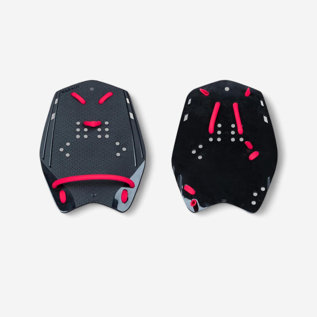 Plaquettes de natation taille L, noir rouge