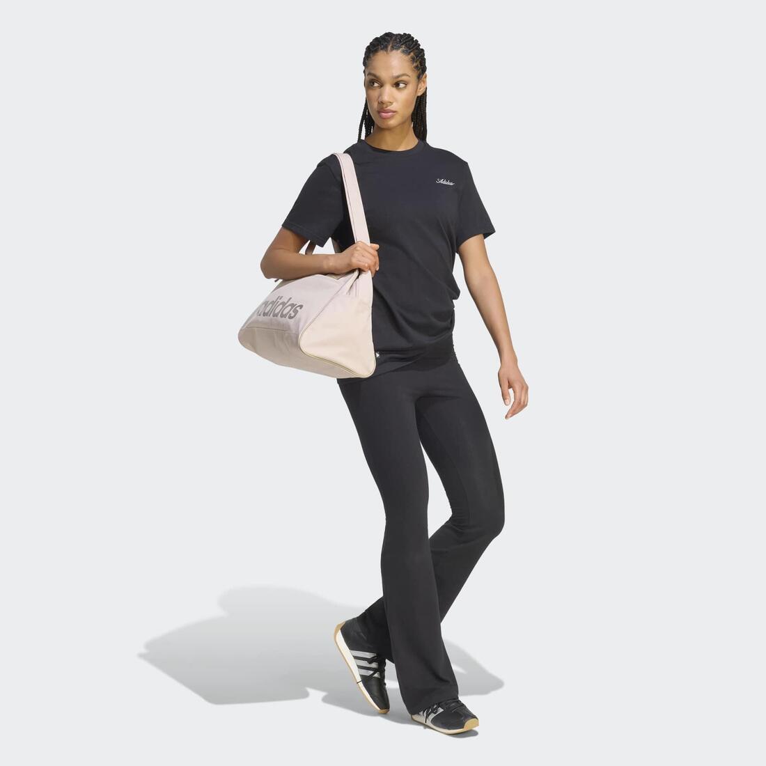 Tee shirt graphique Adidas, femme, noir