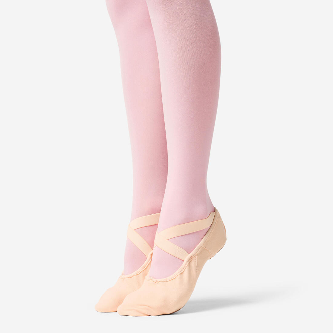 Demi-pointes de danse classique bi-semelles en toile femme, noires