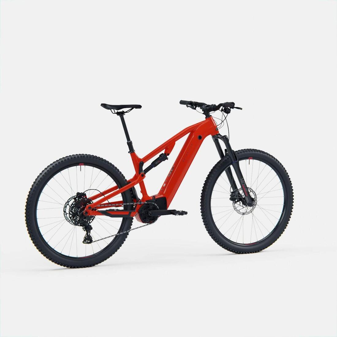 Vélo VTT électrique tout suspendu 29" - E-EXPL 520 S Rouge vif
