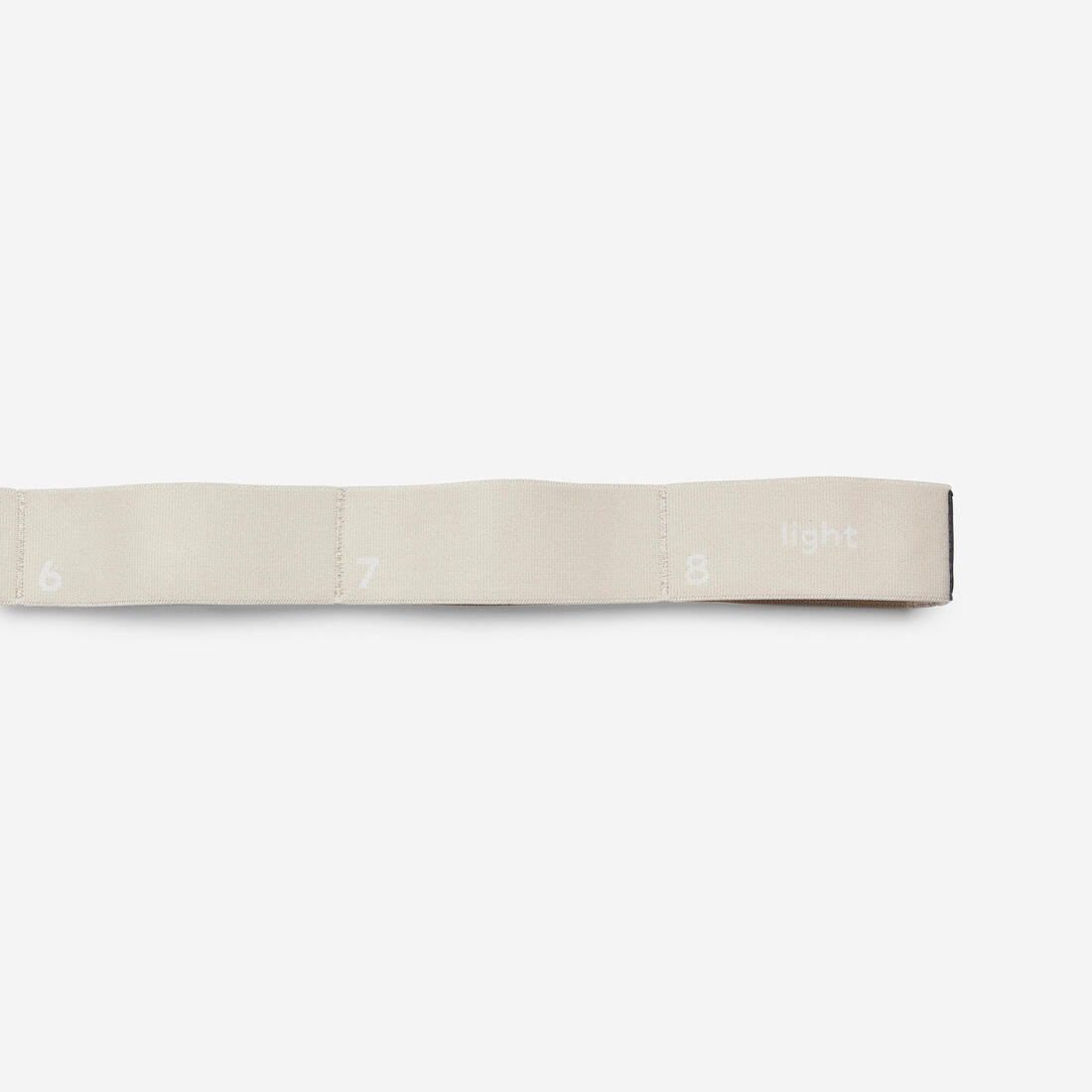 Élastique textile de fitness, 7kg, résistance légère, beige