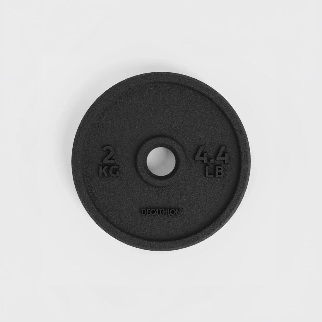 Disque de musculation 2kg 28mm, disque de fonte 80 % recyclée