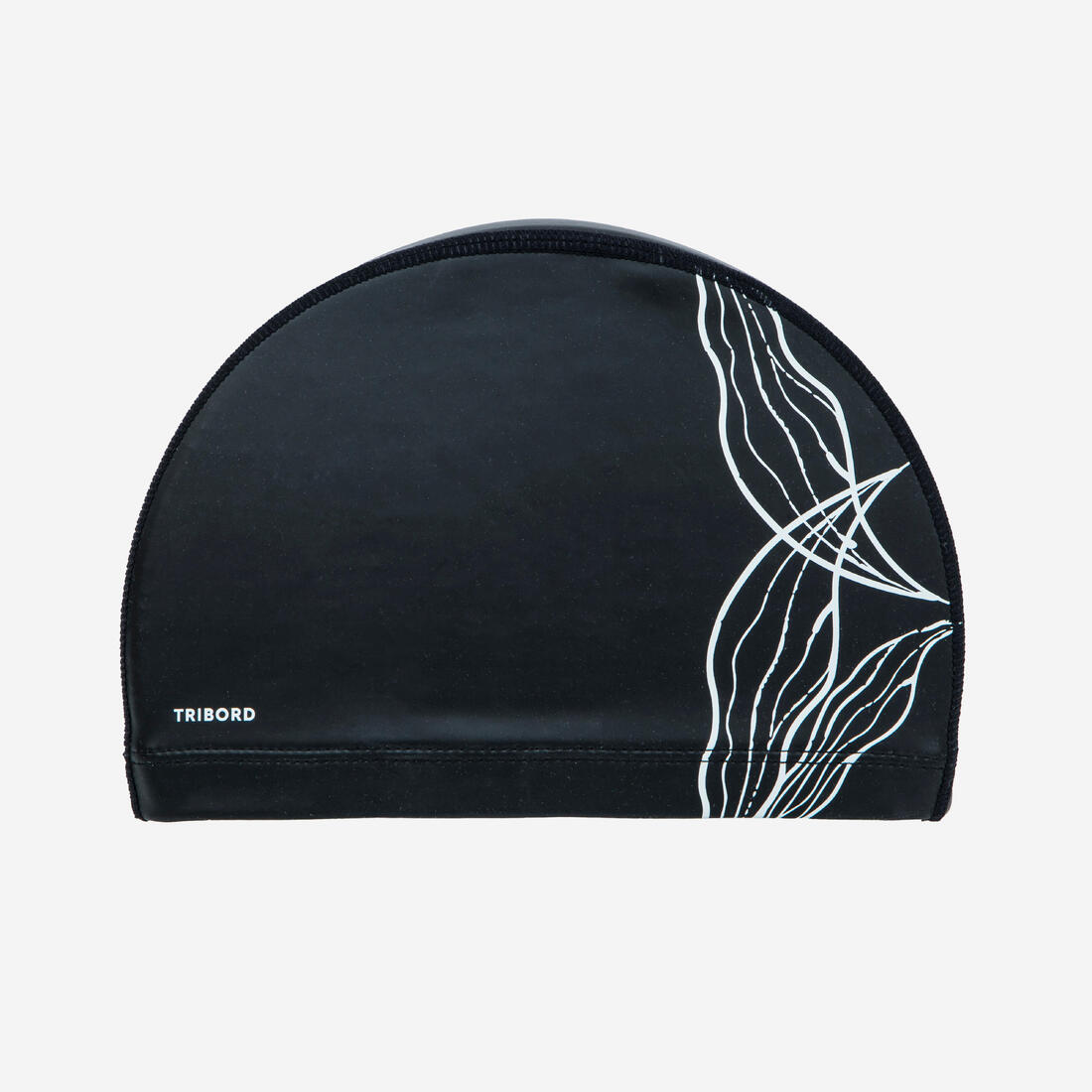 Bonnet de bain en maille enduite - tissu imprimé - taille m - blanc line