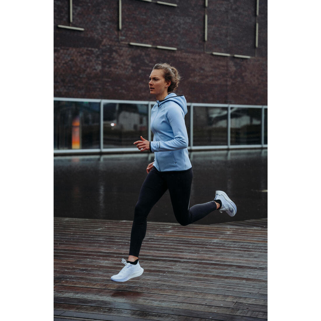 Legging chaud de running Femme, KIPRUN Run 500 Warm