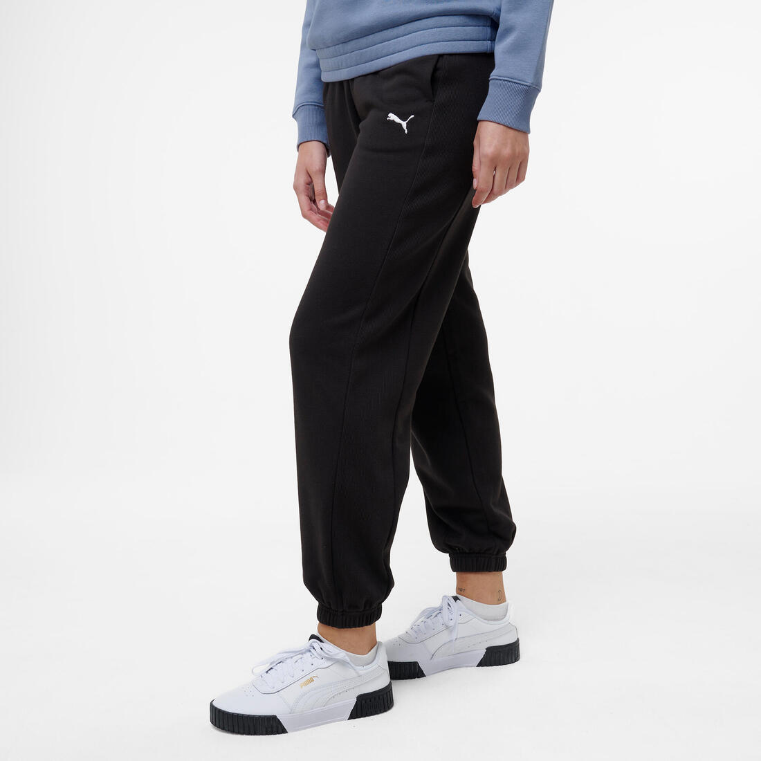 Pantalon jogging en coton femme, noir