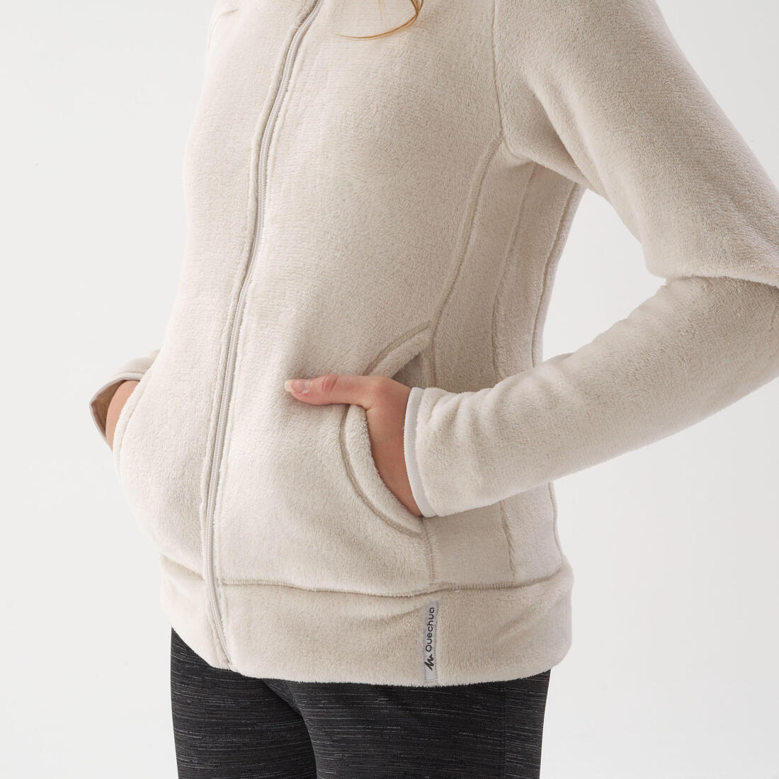 Veste polaire chaude de randonnée enfant 7-15 ans, NH500 zip