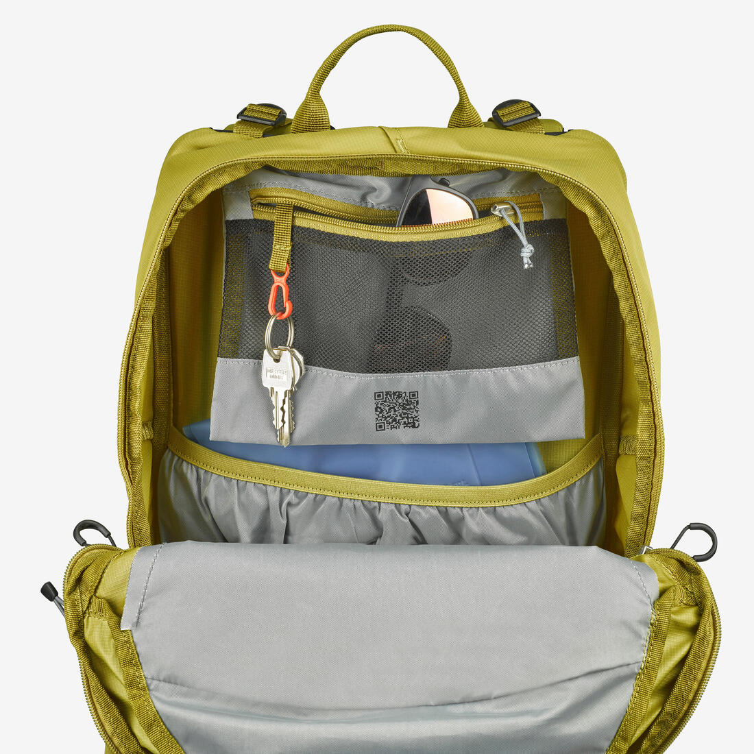 Sac à dos de randonnée ventilé 25L, MH500 khaki