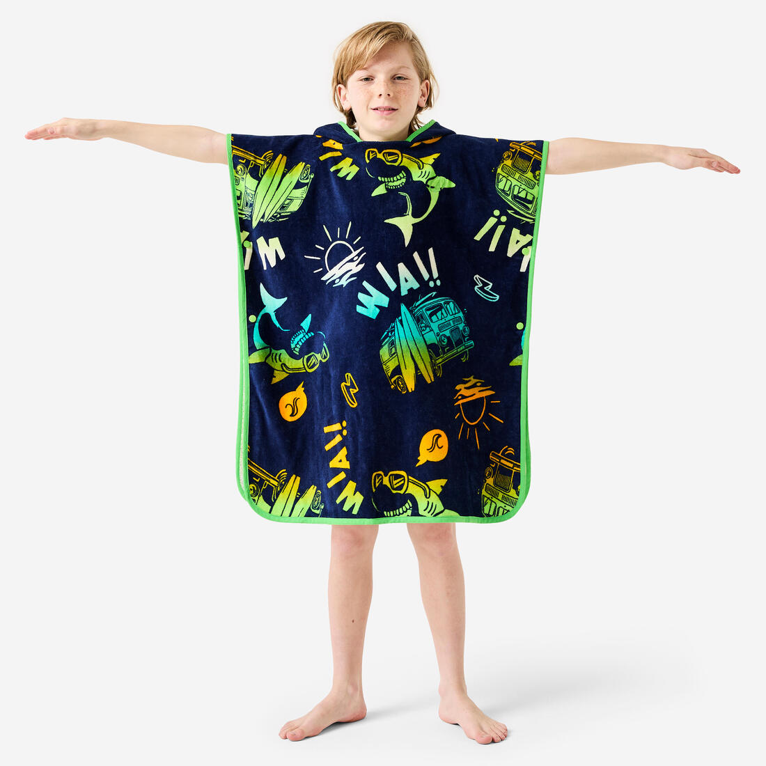 Poncho surf 500 junior (110 à 135 cm) surfy