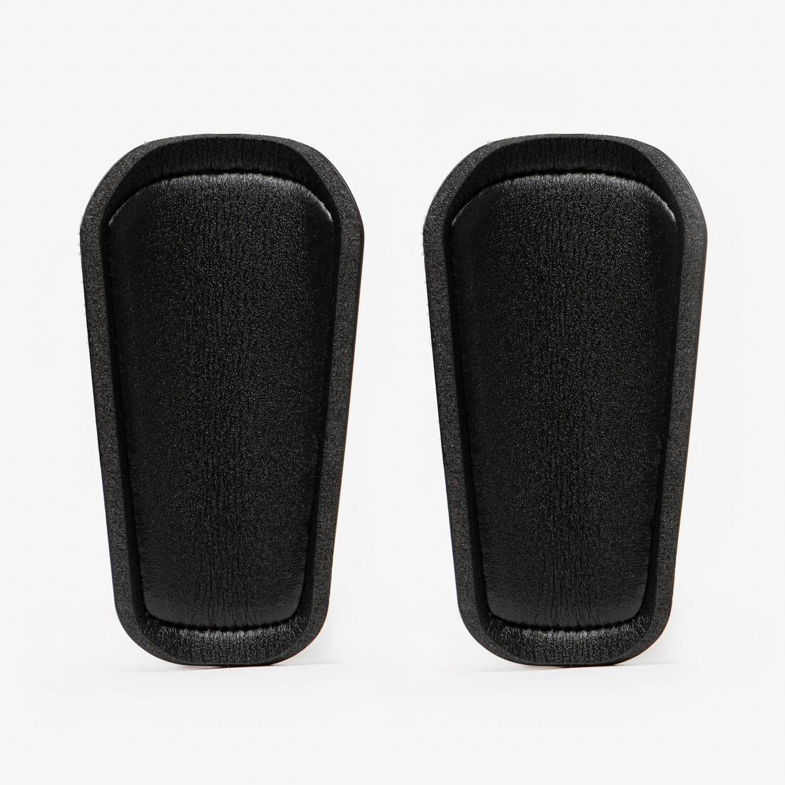 Chaussettes + Protège-tibias de Football Enfant EASY POCKET noir/argent