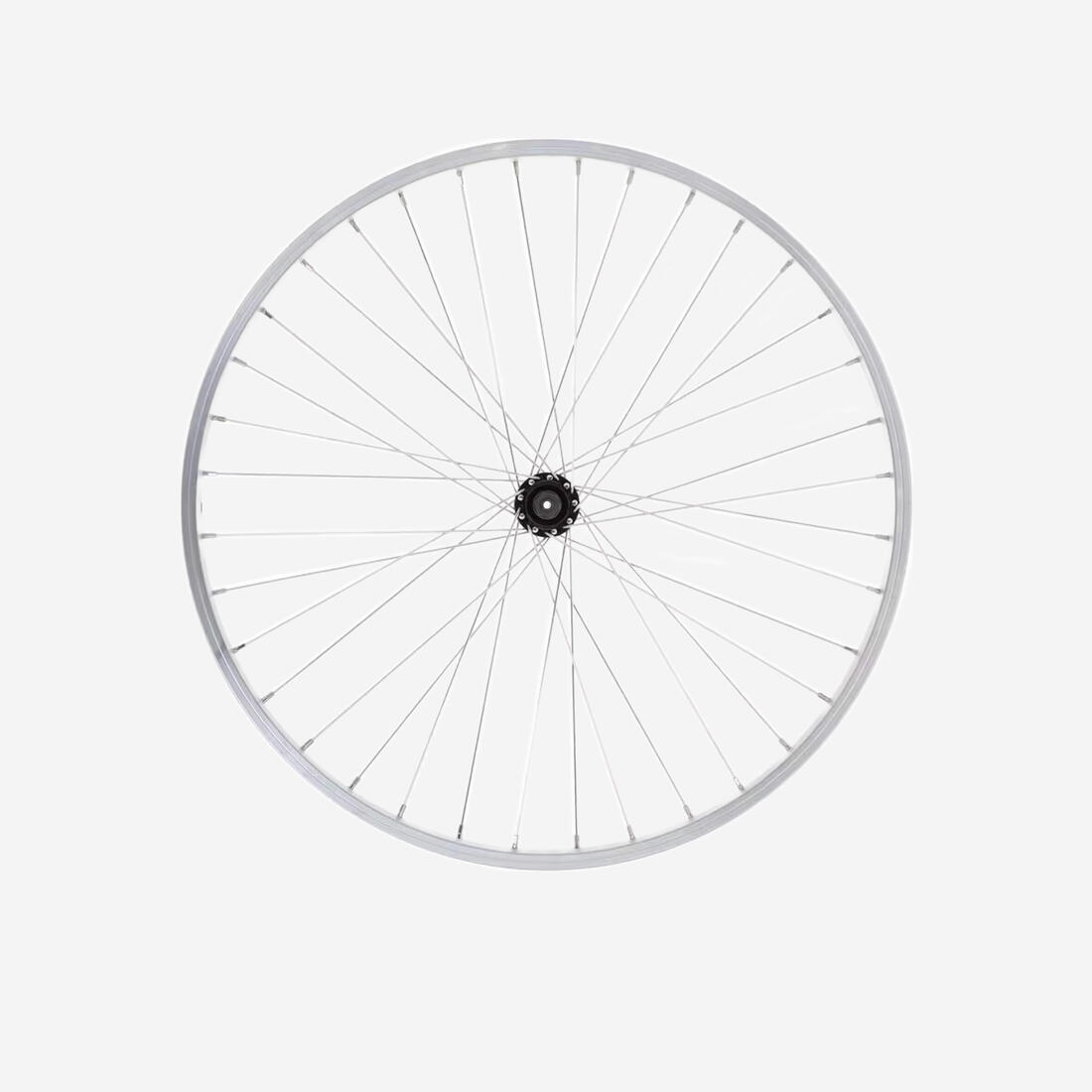 Roue vélo enfant 24 pouces avant simple paroi argent