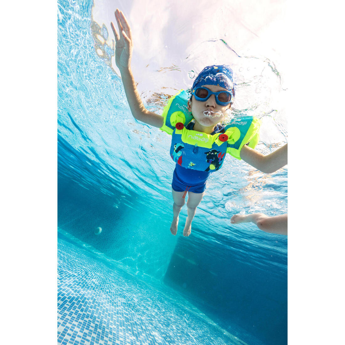 Brassards-ceinture piscine évolutif TISWIM enfant bleu "DRAGON"