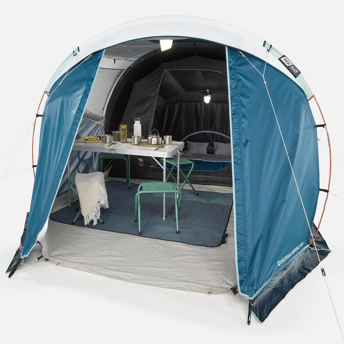 Tente de camping 4 places, Fresh & Black, Arpenaz 4.1