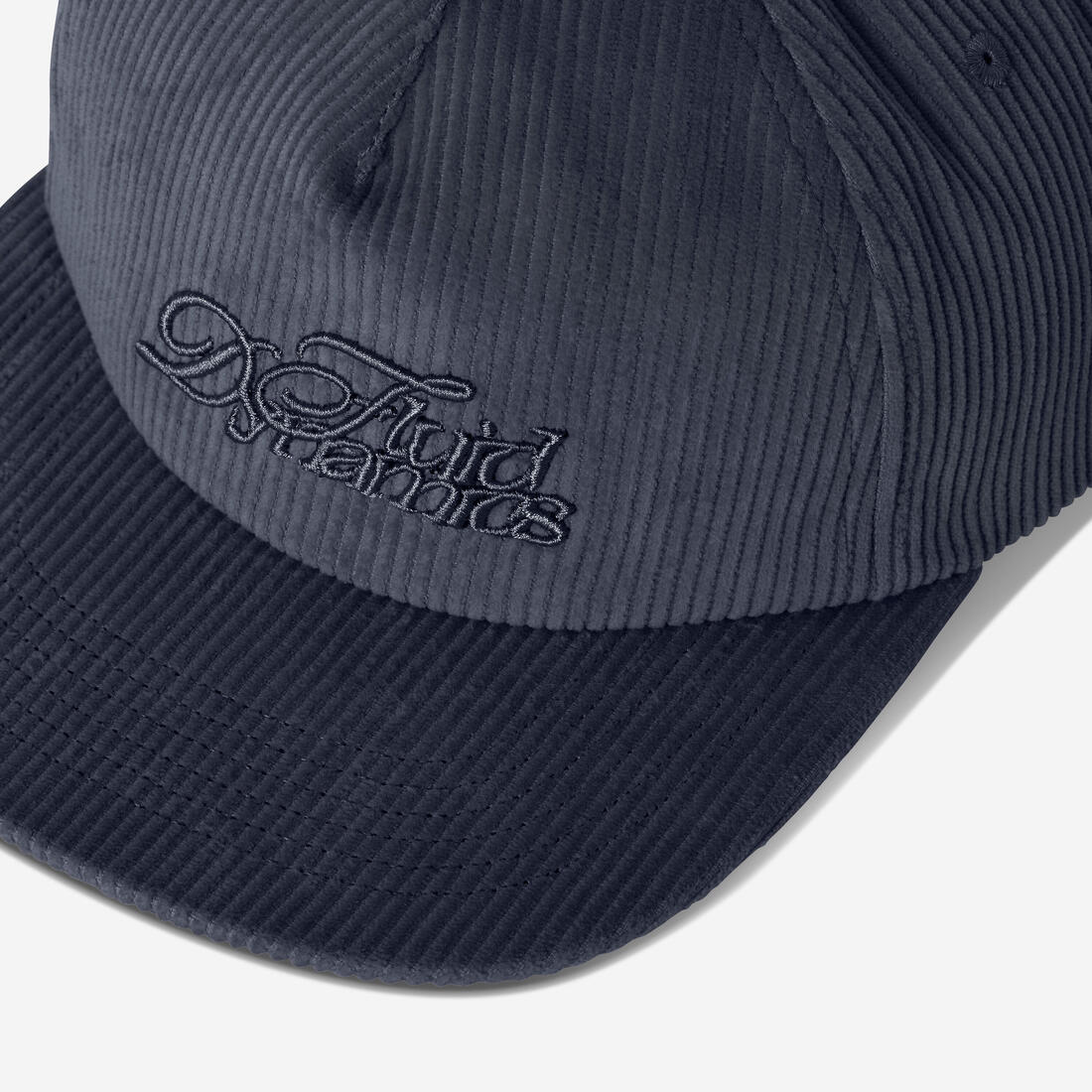 Casquette 6 panneaux en velours, bleu marine