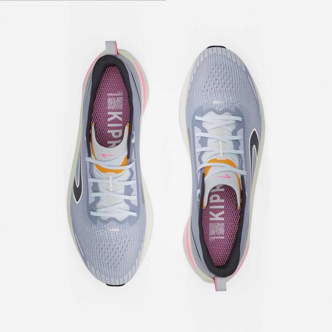 Chaussures de Running Femme, Kiprun Cushion 500 Blanche